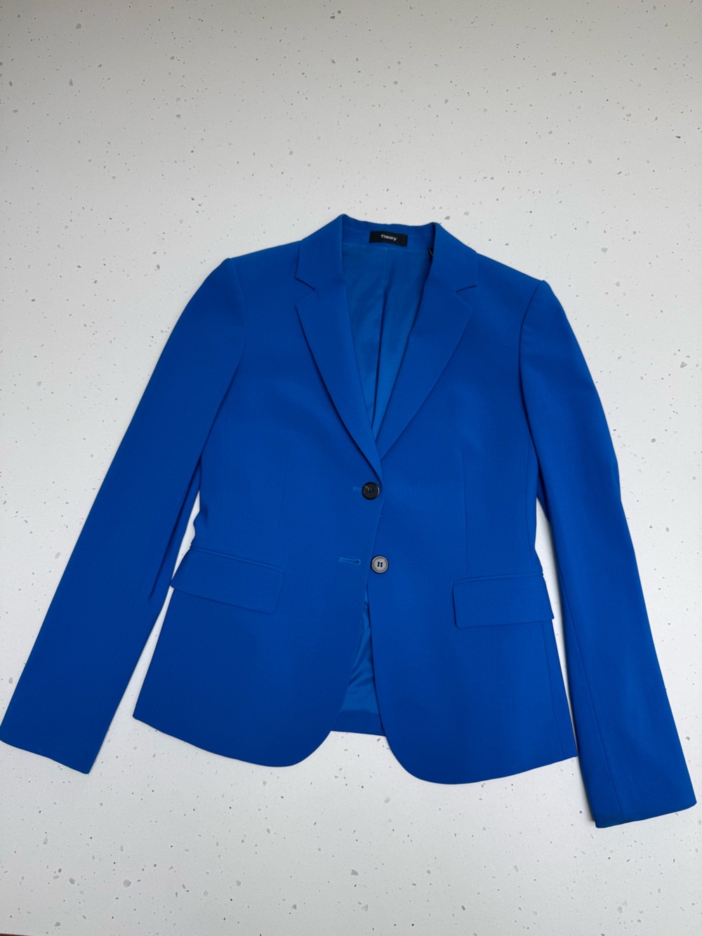 Theory Women’s Gabe Classic Blazer Size 4 Cobalt Blue Wool Blend